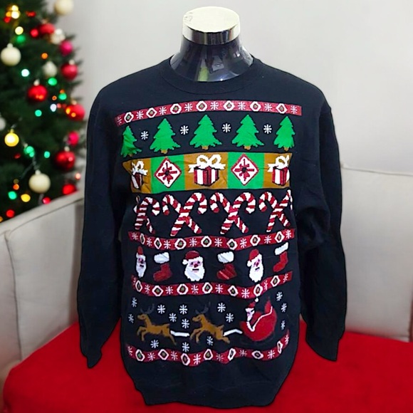 Jerzees Adult Pullover Christmas Holiday Crew Neck Sweatshirt - Picture 2 of 16